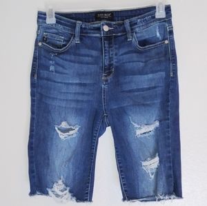 Judy Blue Los Angeles Womens Jean Shorts Mid Rise Size L Pre-owned